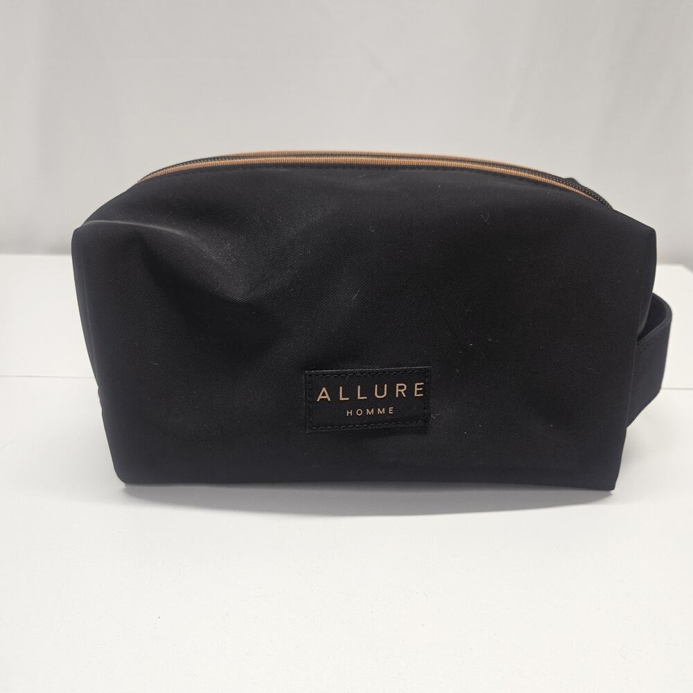 CHANEL Allure Homme Black Toiletry DOPP Shave Makeup Pouch Zip Travel Bag